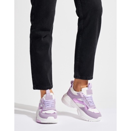 Chaussures de sport femme lilas à semelle épaisse violet 2