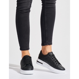 Chaussures de sport à plateforme noires 1