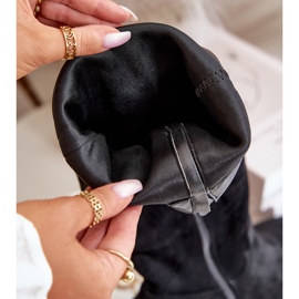 Cuissardes Femme En Daim Eco Avec Fermeture Éclair Noir Elitara 1