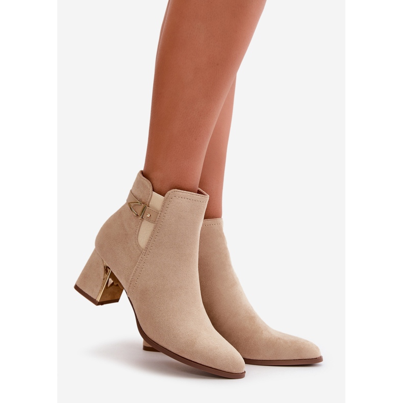 Bottines Femme À Talon Haut, Fermeture Éclair, Eco Daim Beige Clair Bonucci 1 Bottines Femme À Talon Haut, Fermeture Éclair, Eco Daim Beige Clair Bonucci 1