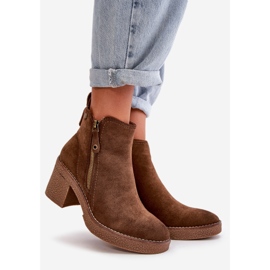 Bottines isolées pour femmes en suède écologique, Velarilla marron foncé brun 1 Bottines isolées pour femmes en suède écologique, Velarilla marron foncé brun 1