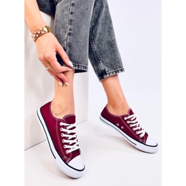 Baskets femme classiques Basic Wine rouge 3