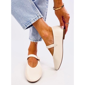 Rotaro Ballerines kaki à bride beige 1