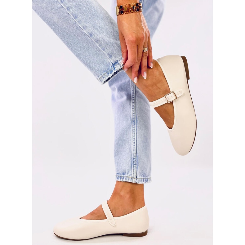 Rotaro Ballerines kaki à bride beige 2