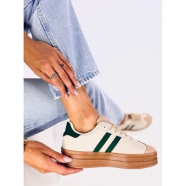 Baskets femme Essa BEIGE/VERT 1