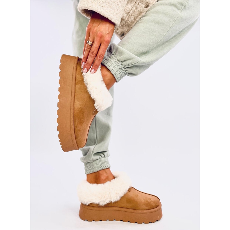 Bottines de neige courtes Yogi Camel avec fourrure brun 2