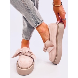 Mocassins Tempelton en daim rose avec nœud 5