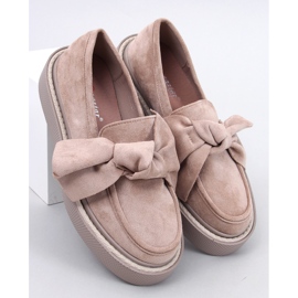 Mocassins Tempelton en daim kaki avec noeud beige 2