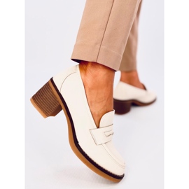 Mocassins à talons hauts Ramona beiges 2