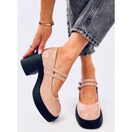 Escarpins à talons larges Lorai Kaki beige 1 Escarpins à talons larges Lorai Kaki beige 1