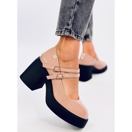 Escarpins à talons larges Lorai Kaki beige 2 Escarpins à talons larges Lorai Kaki beige 2