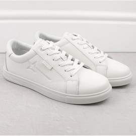 Chaussures de sport pour hommes en cuir écologique, blanc Big Star OO174020 blanche 1