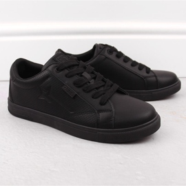 Chaussures de sport pour hommes en cuir écologique, noires Big Star OO174021 1