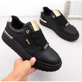Chaussures de sport à lacets noires pour femmes Big Star OO274758 1