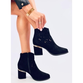 Donovan Bottines à talons ajourées noires le noir 3
