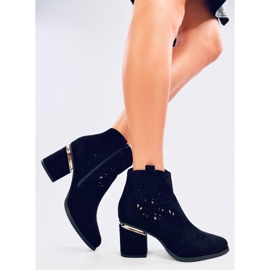 Donovan Bottines à talons ajourées noires le noir 1