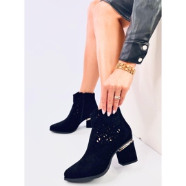 Donovan Bottines à talons ajourées noires le noir 2
