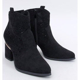Donovan Bottines à talons ajourées noires le noir 4