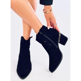 Donovan Bottines à talons ajourées noires le noir 5
