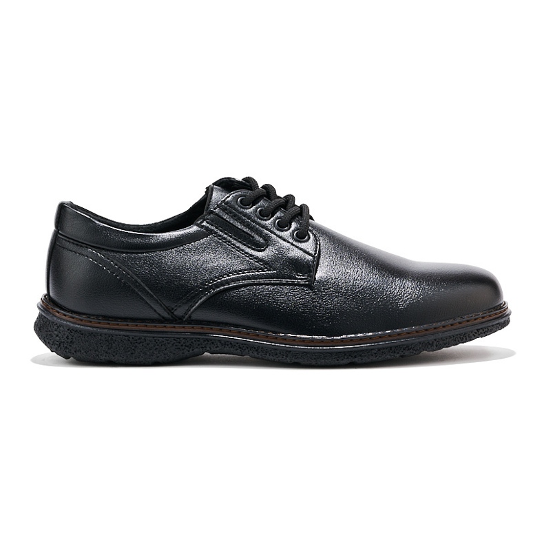 Chaussures à lacets noires pour hommes le noir 1