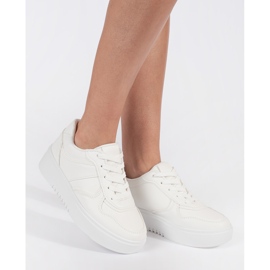Chaussures de sport à plateforme blanches pour femmes 1