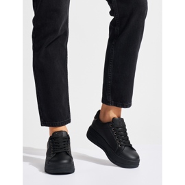 Baskets plateforme femme noires le noir 1