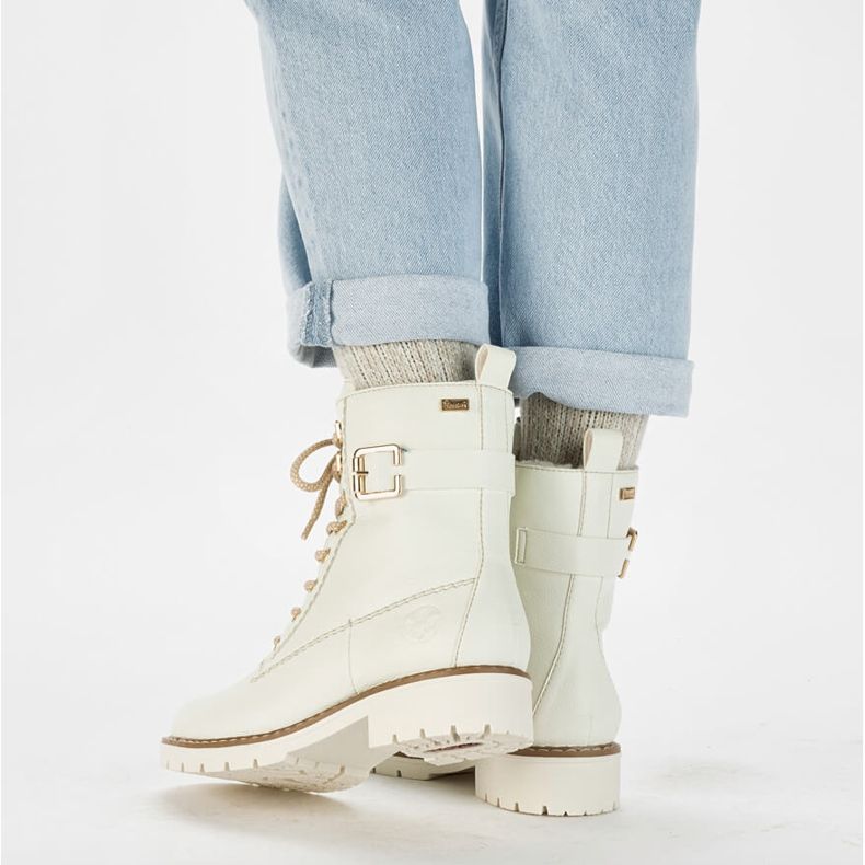 Bottes de travail imperméables blanches pour femmes Rieker Y9126-80 1