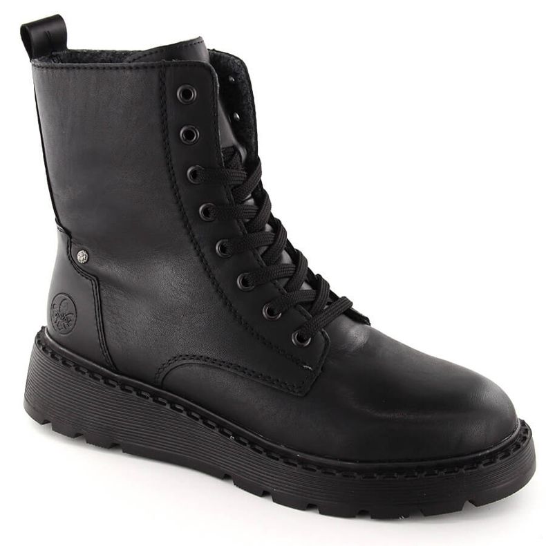 Bottes en cuir isolées pour femmes Rieker noir 70401-00 1