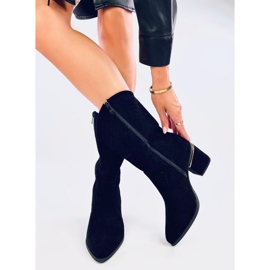 Lange Bottines à talons ajourées noires le noir 4