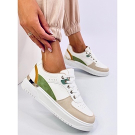 Baskets femme Asker Abricot blanc 1