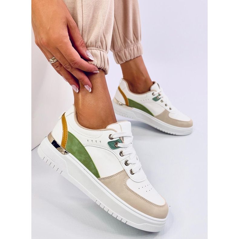 Baskets femme Asker Abricot blanche 1