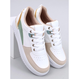 Baskets femme Asker Abricot blanche 3