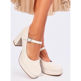 Escarpins plateforme Sorel Beige 1
