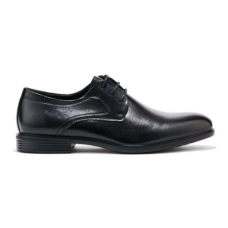 Chaussures à lacets noires pour hommes le noir 1