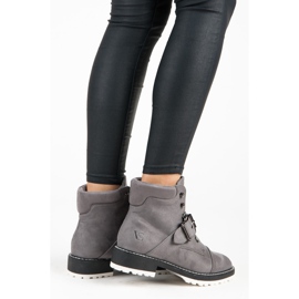 Vices New Collection Trappeurs en suède gris 5