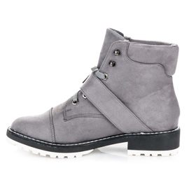 Vices New Collection Trappeurs en suède gris 2