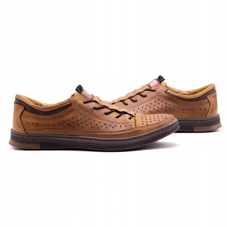 Polbut Chaussures cuir homme K22P camel brun 2