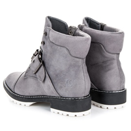 Vices New Collection Trappeurs en suède gris 3