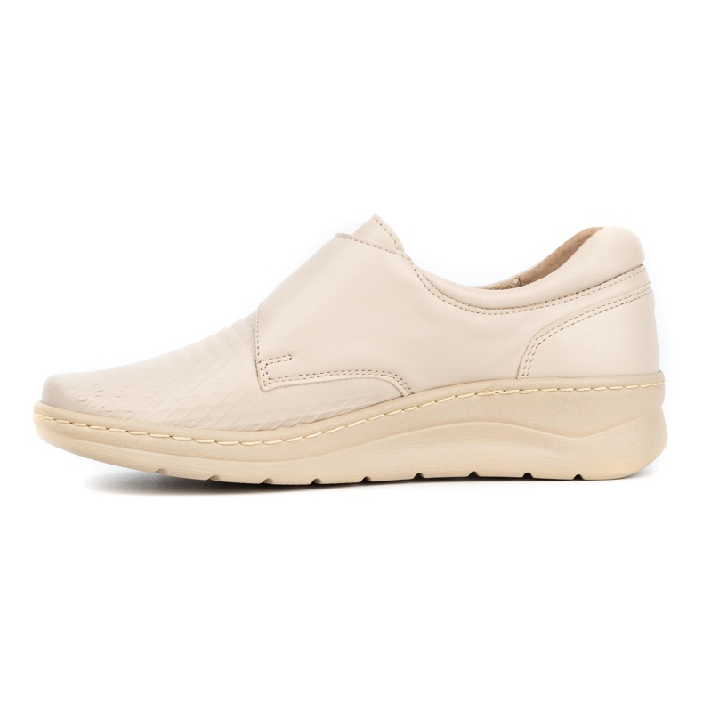 WASAK Baskets en cuir pour femmes 0539W, crème beige 1