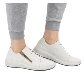 WASAK Baskets en cuir pour femmes 0602W, blanches 1