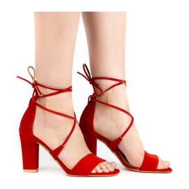 Ivbut Sandales à talons hauts pour femmes Polish 951IV rouge 1