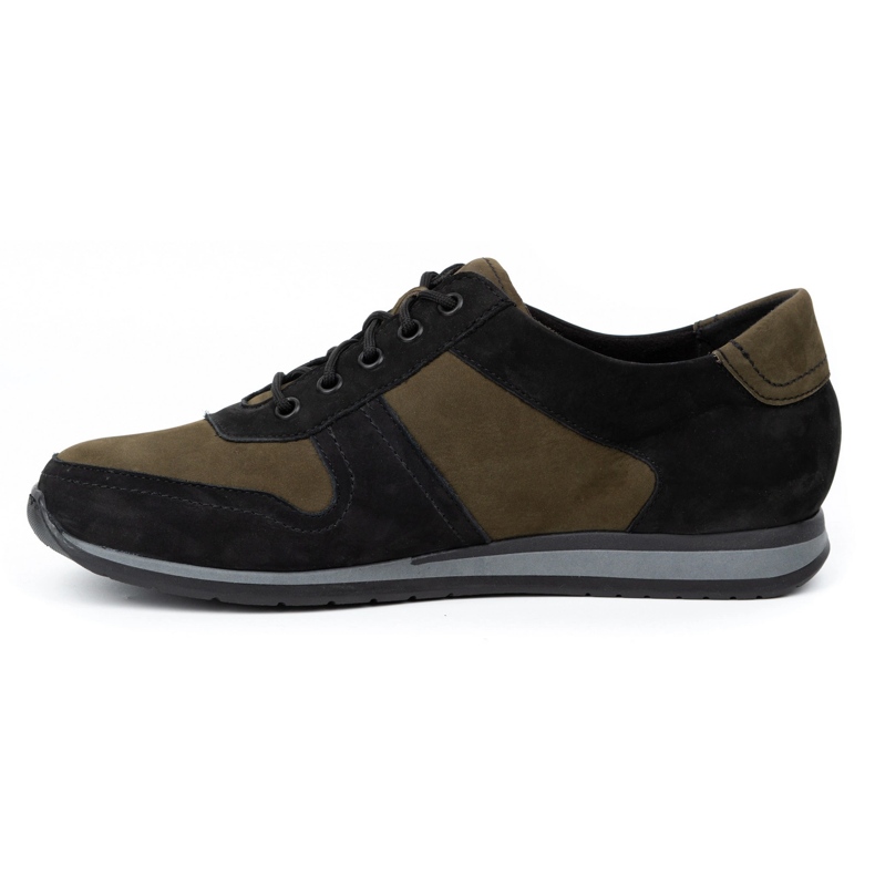 WASAK Baskets en cuir pour hommes 0234W, noires et vertes le noir 1