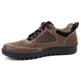 WASAK Chaussures décontractées en cuir pour hommes 0228W marron brun 1
