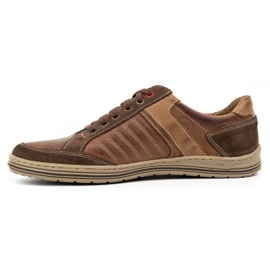 KOMODO Chaussures pour hommes en cuir marron polonais 236K brun 1