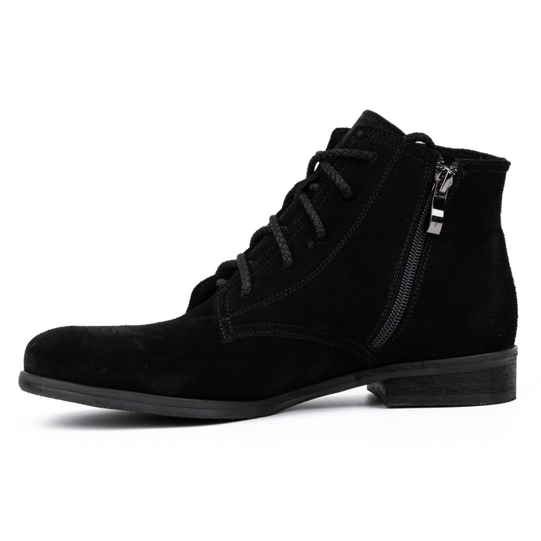 Olivier Bottines isolées en daim pour femme 1024 noir 1