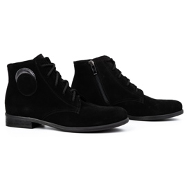 Olivier Bottines isolées en daim pour femme 1024 noir le noir 2