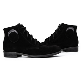 Olivier Bottines isolées en daim pour femme 1024 noir le noir 3