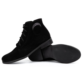 Olivier Bottines isolées en daim pour femme 1024 noir le noir 4