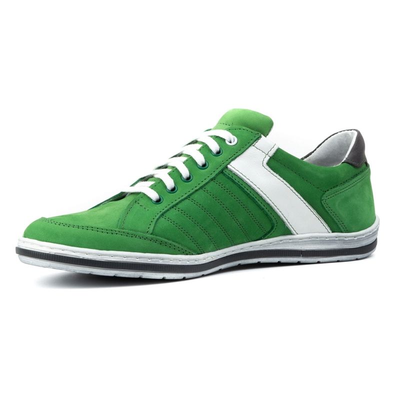 KOMODO Chaussures pour hommes en cuir vert 236K 1