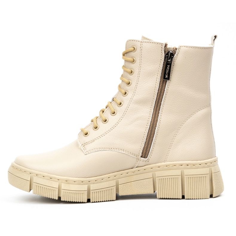 WASAK Bottines cuir hiver femme 0660W écru beige 1